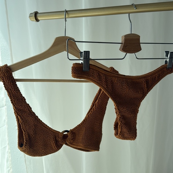 Rust Textured Bikini Set Zara Saiz M - Picture 5 of 5